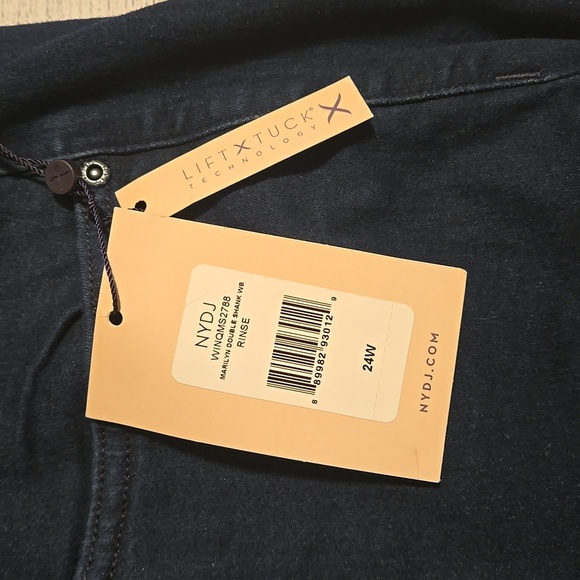 NYDJ Women's Marilyn Straight Jeans Dark Wash Size 24W NWT - Picture 8 of 12